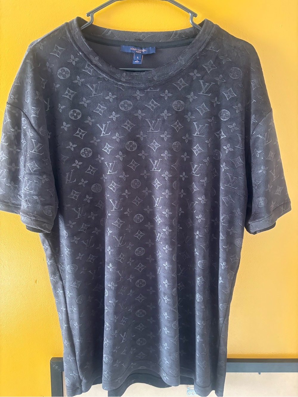 Louis Vuitton Black Tonal Monogram Short Sleeve Tee